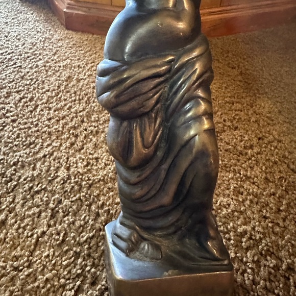 Mid Century Modern Brass Statue of a Greek Woman - Picture 9 of 9